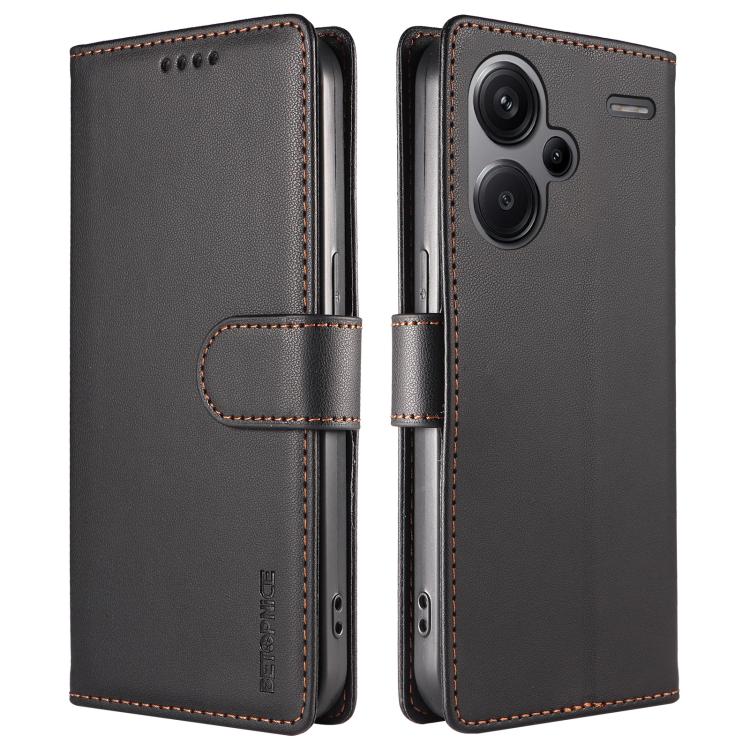 BETOPNICE Pearlescent RFID Vegan Leather Phone Case with Strap, For Redmi Note 13 Pro+ 5G, For Redmi 12 / Note 12R / Poco M6 Pro 5G, For Redmi Note 12 Turbo / Poco F5, For Redmi 11A 4G / Poco C55