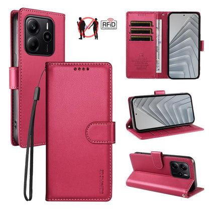 BETOPNICE Pearlescent RFID Vegan Leather Phone Case with Strap, For Redmi A5 4G 173.3mm, For Redmi Note 14S 4G / Note 13 Pro 4G, For Redmi K80 / K80 Pro / Poco F7 Pro 5G, For Redmi 14C / 14R / Poco M7 5G, For Redmi Note 14 4G 164.84mm                  ...