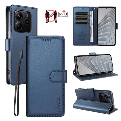 BETOPNICE Pearlescent RFID Vegan Leather Phone Case with Strap, For Redmi A5 4G 173.3mm, For Redmi Note 14S 4G / Note 13 Pro 4G, For Redmi K80 / K80 Pro / Poco F7 Pro 5G, For Redmi 14C / 14R / Poco M7 5G, For Redmi Note 14 4G 164.84mm                  ...