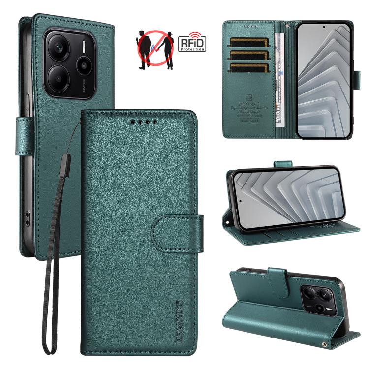 BETOPNICE Pearlescent RFID Vegan Leather Phone Case with Strap, For Redmi A5 4G 173.3mm, For Redmi Note 14S 4G / Note 13 Pro 4G, For Redmi K80 / K80 Pro / Poco F7 Pro 5G, For Redmi 14C / 14R / Poco M7 5G, For Redmi Note 14 4G 164.84mm                  ...