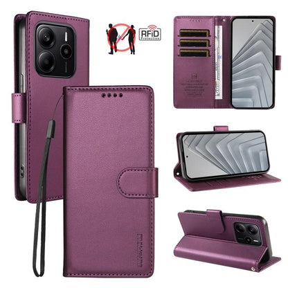 BETOPNICE Pearlescent RFID Vegan Leather Phone Case with Strap, For Redmi A5 4G 173.3mm, For Redmi Note 14S 4G / Note 13 Pro 4G, For Redmi K80 / K80 Pro / Poco F7 Pro 5G, For Redmi 14C / 14R / Poco M7 5G, For Redmi Note 14 4G 164.84mm                  ...