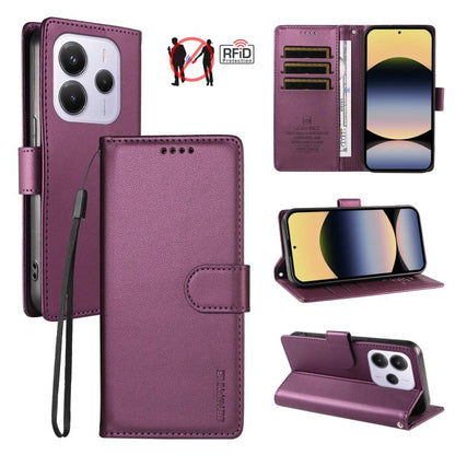 BETOPNICE Pearlescent RFID Vegan Leather Phone Case with Strap, For Redmi A5 4G 173.3mm, For Redmi Note 14S 4G / Note 13 Pro 4G, For Redmi K80 / K80 Pro / Poco F7 Pro 5G, For Redmi 14C / 14R / Poco M7 5G, For Redmi Note 14 4G 164.84mm                  ...