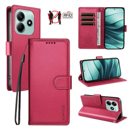BETOPNICE Pearlescent RFID Vegan Leather Phone Case with Strap, For Redmi A5 4G 173.3mm, For Redmi Note 14S 4G / Note 13 Pro 4G, For Redmi K80 / K80 Pro / Poco F7 Pro 5G, For Redmi 14C / 14R / Poco M7 5G, For Redmi Note 14 4G 164.84mm                  ...
