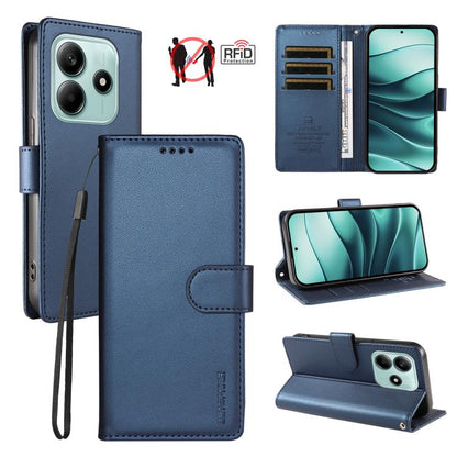 BETOPNICE Pearlescent RFID Vegan Leather Phone Case with Strap, For Redmi A5 4G 173.3mm, For Redmi Note 14S 4G / Note 13 Pro 4G, For Redmi K80 / K80 Pro / Poco F7 Pro 5G, For Redmi 14C / 14R / Poco M7 5G, For Redmi Note 14 4G 164.84mm                  ...