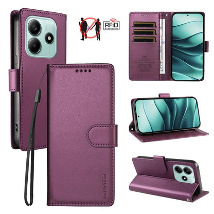 BETOPNICE Pearlescent RFID Vegan Leather Phone Case with Strap, For Redmi A5 4G 173.3mm, For Redmi Note 14S 4G / Note 13 Pro 4G, For Redmi K80 / K80 Pro / Poco F7 Pro 5G, For Redmi 14C / 14R / Poco M7 5G, For Redmi Note 14 4G 164.84mm                  ...
