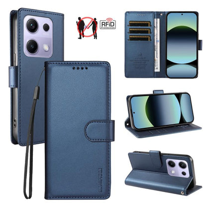 BETOPNICE Pearlescent RFID Vegan Leather Phone Case with Strap, For Redmi A5 4G 173.3mm, For Redmi Note 14S 4G / Note 13 Pro 4G, For Redmi K80 / K80 Pro / Poco F7 Pro 5G, For Redmi 14C / 14R / Poco M7 5G, For Redmi Note 14 4G 164.84mm                  ...