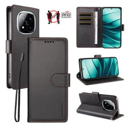 BETOPNICE Pearlescent RFID Vegan Leather Phone Case with Strap, For Redmi A5 4G 173.3mm, For Redmi Note 14S 4G / Note 13 Pro 4G, For Redmi K80 / K80 Pro / Poco F7 Pro 5G, For Redmi 14C / 14R / Poco M7 5G, For Redmi Note 14 4G 164.84mm                  ...