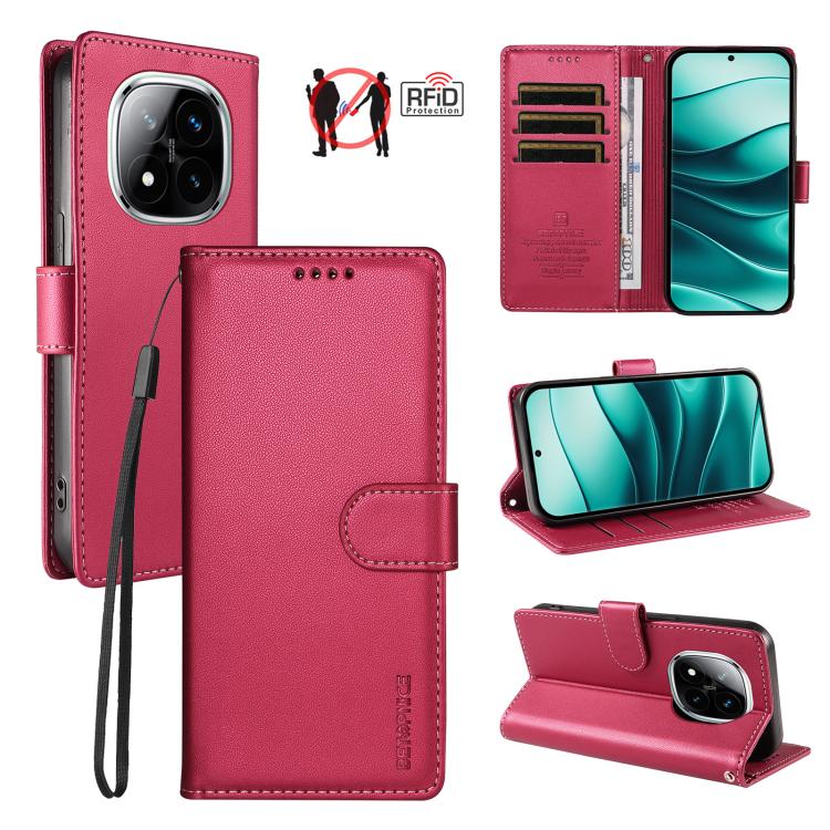 BETOPNICE Pearlescent RFID Vegan Leather Phone Case with Strap, For Redmi A5 4G 173.3mm, For Redmi Note 14S 4G / Note 13 Pro 4G, For Redmi K80 / K80 Pro / Poco F7 Pro 5G, For Redmi 14C / 14R / Poco M7 5G, For Redmi Note 14 4G 164.84mm                  ...