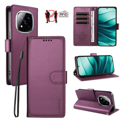 BETOPNICE Pearlescent RFID Vegan Leather Phone Case with Strap, For Redmi A5 4G 173.3mm, For Redmi Note 14S 4G / Note 13 Pro 4G, For Redmi K80 / K80 Pro / Poco F7 Pro 5G, For Redmi 14C / 14R / Poco M7 5G, For Redmi Note 14 4G 164.84mm                  ...
