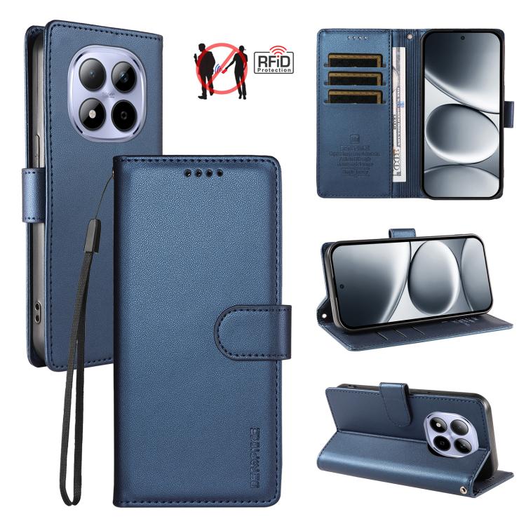 BETOPNICE Pearlescent RFID Vegan Leather Phone Case with Strap, For Redmi A7 4G / A5 4G 171.7mm / Poco C71, For Redmi A7 Pro 4G / 5G 171mm / Poco C85x 5G, For Redmi 15a 5G, For Redmi Turbo 5 Max 5G / Poco X8 Pro Max 5G                                  ...