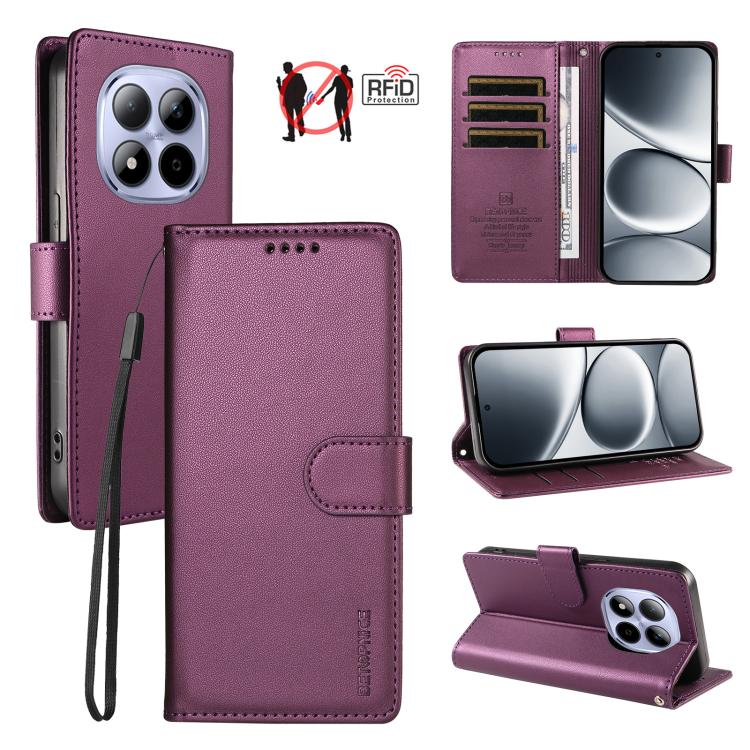 BETOPNICE Pearlescent RFID Vegan Leather Phone Case with Strap, For Redmi A7 4G / A5 4G 171.7mm / Poco C71, For Redmi A7 Pro 4G / 5G 171mm / Poco C85x 5G, For Redmi 15a 5G, For Redmi Turbo 5 Max 5G / Poco X8 Pro Max 5G                                  ...