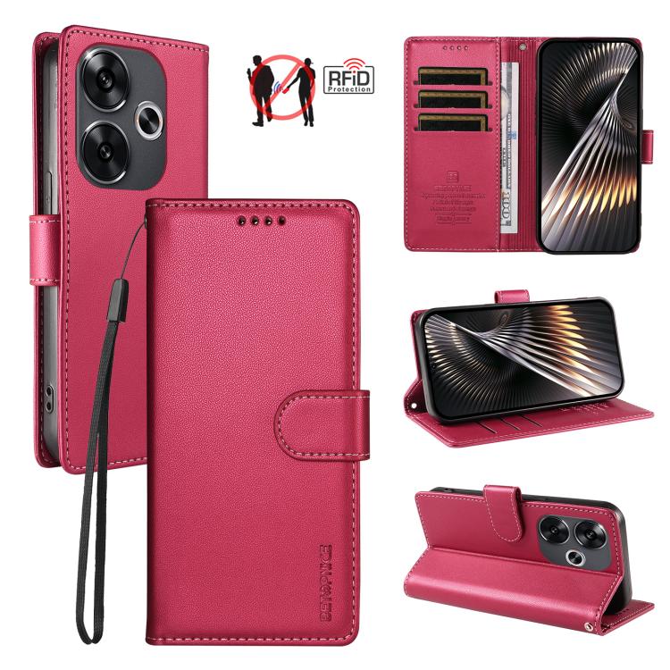 BETOPNICE Pearlescent RFID Vegan Leather Phone Case with Strap, For Redmi A5 4G 173.3mm, For Redmi Note 14S 4G / Note 13 Pro 4G, For Redmi K80 / K80 Pro / Poco F7 Pro 5G, For Redmi 14C / 14R / Poco M7 5G, For Redmi Note 14 4G 164.84mm                  ...