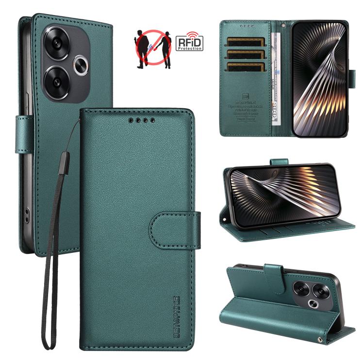 BETOPNICE Pearlescent RFID Vegan Leather Phone Case with Strap, For Redmi A5 4G 173.3mm, For Redmi Note 14S 4G / Note 13 Pro 4G, For Redmi K80 / K80 Pro / Poco F7 Pro 5G, For Redmi 14C / 14R / Poco M7 5G, For Redmi Note 14 4G 164.84mm                  ...