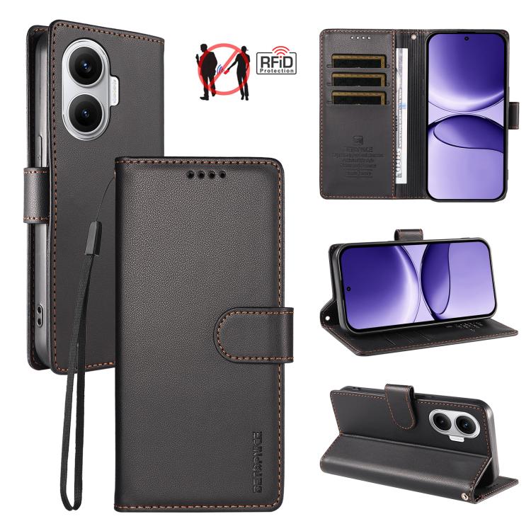 BETOPNICE Pearlescent RFID Vegan Leather Phone Case with Strap, For Redmi K80 Ultra, For Redmi Turbo 4 Pro / Poco F7, For Redmi 13 4G / Note 13R 5G / Poco M6 4G, For Redmi A5 4G 173.3mm, For Redmi Note 14S 4G / Note 13 Pro 4G                           ...