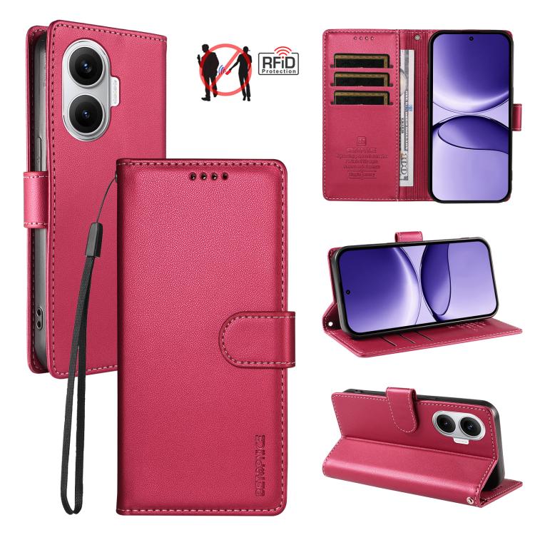 BETOPNICE Pearlescent RFID Vegan Leather Phone Case with Strap, For Redmi K80 Ultra, For Redmi Turbo 4 Pro / Poco F7, For Redmi 13 4G / Note 13R 5G / Poco M6 4G, For Redmi A5 4G 173.3mm, For Redmi Note 14S 4G / Note 13 Pro 4G                           ...
