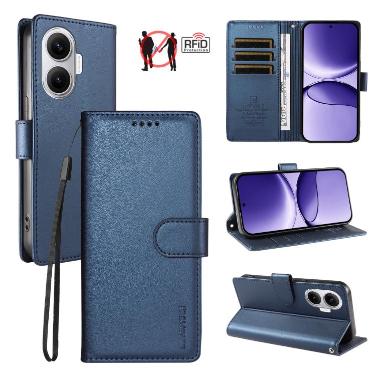 BETOPNICE Pearlescent RFID Vegan Leather Phone Case with Strap, For Redmi K80 Ultra, For Redmi Turbo 4 Pro / Poco F7, For Redmi 13 4G / Note 13R 5G / Poco M6 4G, For Redmi A5 4G 173.3mm, For Redmi Note 14S 4G / Note 13 Pro 4G                           ...