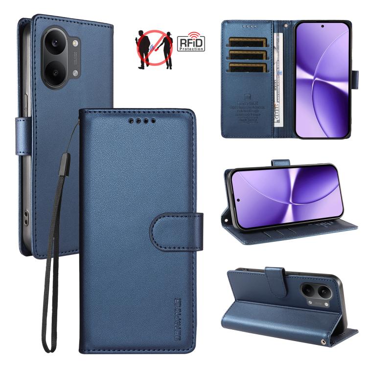 BETOPNICE Pearlescent RFID Vegan Leather Phone Case with Strap, For Redmi A7 4G / A5 4G 171.7mm / Poco C71, For Redmi A7 Pro 4G / 5G 171mm / Poco C85x 5G, For Redmi 15a 5G, For Redmi Turbo 5 Max 5G / Poco X8 Pro Max 5G                                  ...
