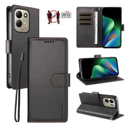 BETOPNICE Pearlescent RFID Vegan Leather Phone Case with Strap, For Redmi Note 17 5G / 4G Global 171mm, For Redmi Note 17 Pro+ 5G Global 163mm, For Redmi 17 5G / 4G Global 170mm, For Redmi A7 4G / A5 4G 171.7mm / Poco C71                               ...