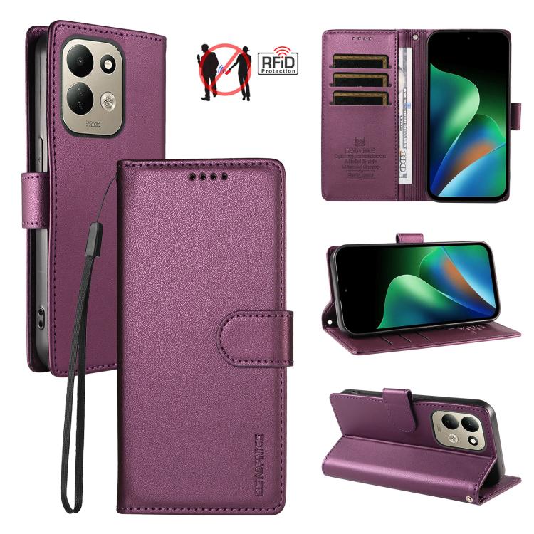 BETOPNICE Pearlescent RFID Vegan Leather Phone Case with Strap, For Redmi Note 17 5G / 4G Global 171mm, For Redmi Note 17 Pro+ 5G Global 163mm, For Redmi 17 5G / 4G Global 170mm, For Redmi A7 4G / A5 4G 171.7mm / Poco C71                               ...
