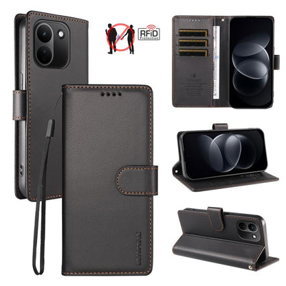 BETOPNICE Pearlescent RFID Vegan Leather Phone Case with Strap, For Redmi Note 17 5G / 4G Global 171mm, For Redmi Note 17 Pro+ 5G Global 163mm, For Redmi 17 5G / 4G Global 170mm, For Redmi A7 4G / A5 4G 171.7mm / Poco C71                               ...