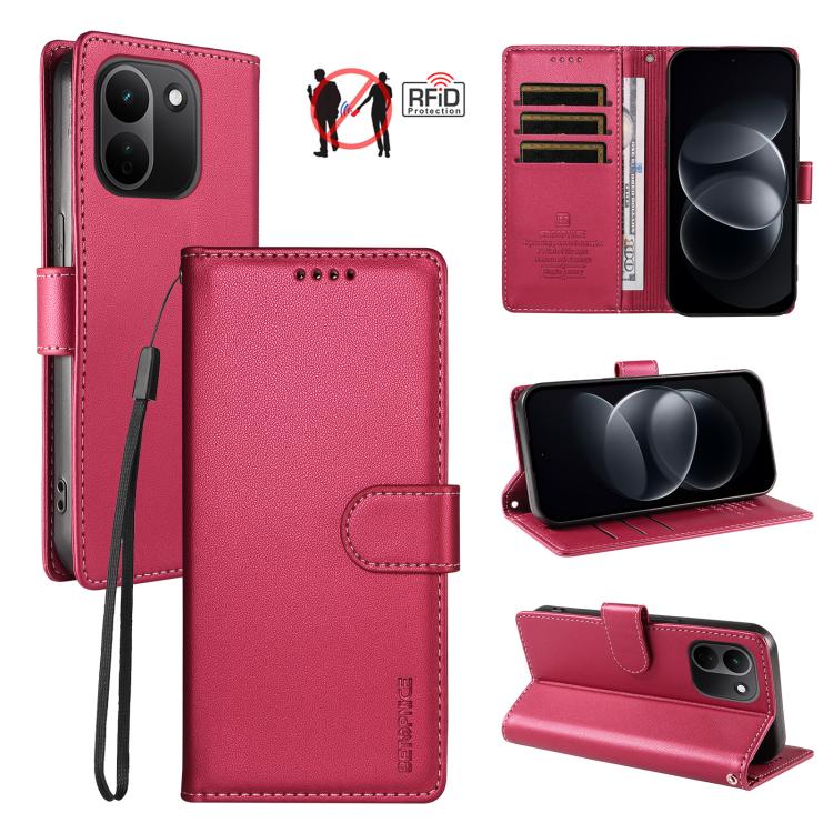 BETOPNICE Pearlescent RFID Vegan Leather Phone Case with Strap, For Redmi Note 17 5G / 4G Global 171mm, For Redmi Note 17 Pro+ 5G Global 163mm, For Redmi 17 5G / 4G Global 170mm, For Redmi A7 4G / A5 4G 171.7mm / Poco C71                               ...