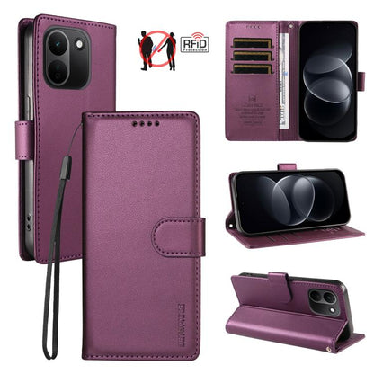 BETOPNICE Pearlescent RFID Vegan Leather Phone Case with Strap, For Redmi Note 17 5G / 4G Global 171mm, For Redmi Note 17 Pro+ 5G Global 163mm, For Redmi 17 5G / 4G Global 170mm, For Redmi A7 4G / A5 4G 171.7mm / Poco C71                               ...