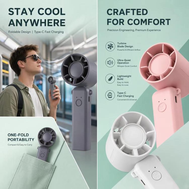 DF-93 Portable Three-Speed ??Adjustable Foldable Handheld Cooling Fan