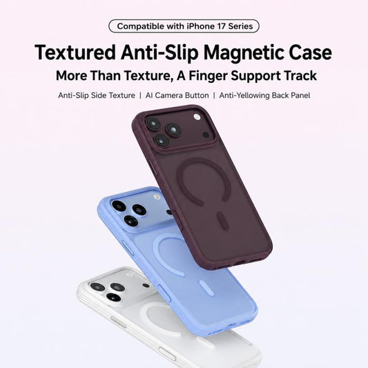 Textured Non-slip Shockproof Magnetic Phone Case, For iPhone 18 Pro, For iPhone 18 Pro Max, For iPhone 17 Pro Max, For iPhone 17 Pro