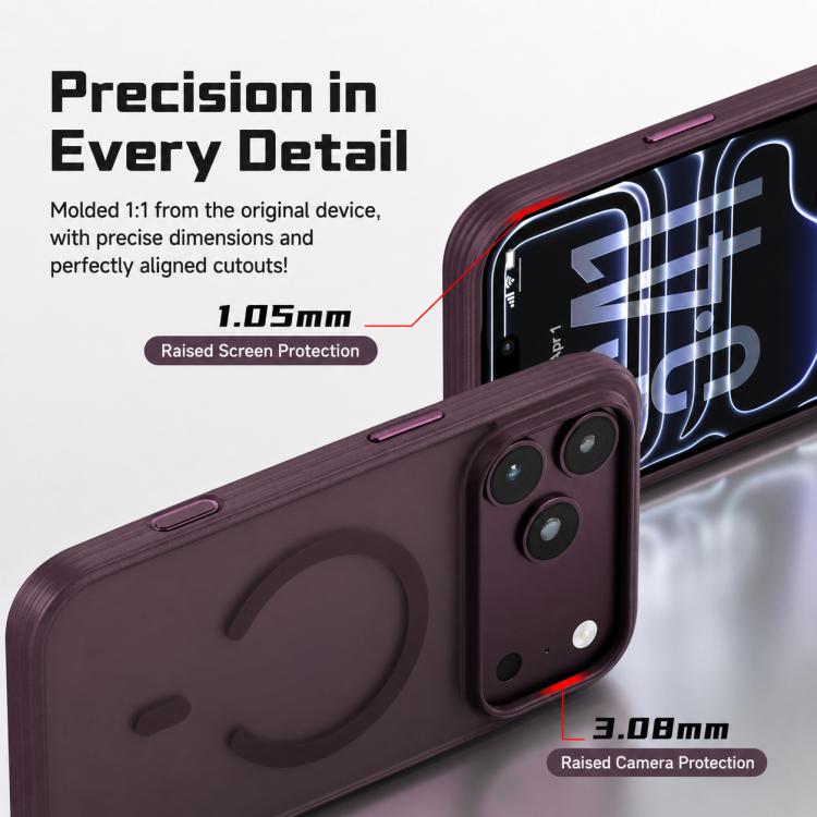 Textured Non-slip Shockproof Magnetic Phone Case, For iPhone 18 Pro, For iPhone 18 Pro Max, For iPhone 17 Pro Max, For iPhone 17 Pro