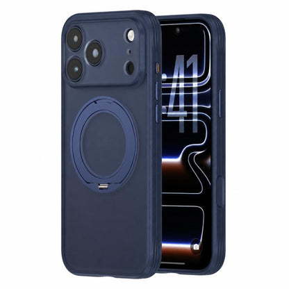Textured Non-slip Shockproof Magnetic Phone Case with Holder, For iPhone 18 Pro, For iPhone 18 Pro Max, For iPhone 17 Pro Max, For iPhone 17 Pro