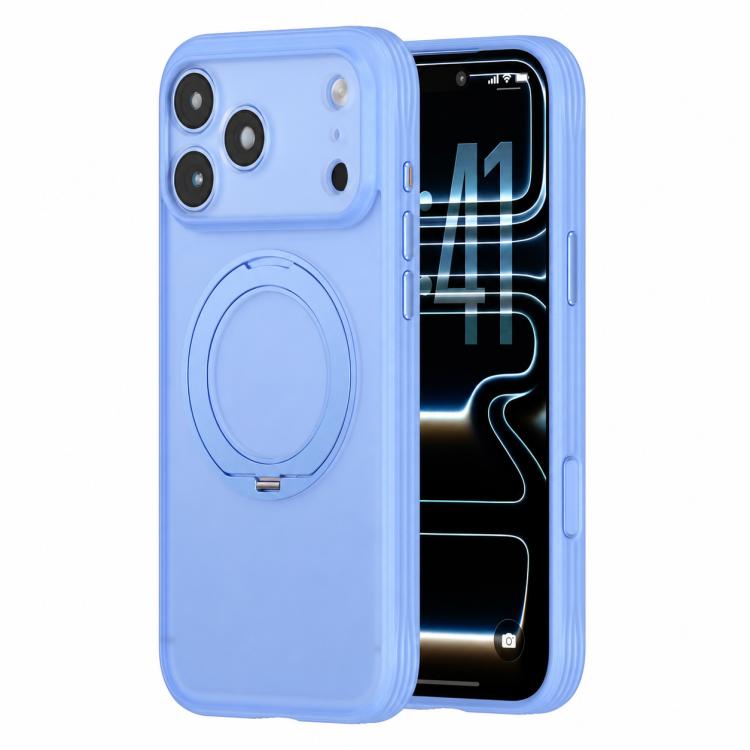 Textured Non-slip Shockproof Magnetic Phone Case with Holder, For iPhone 18 Pro, For iPhone 18 Pro Max, For iPhone 17 Pro Max, For iPhone 17 Pro