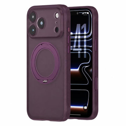 Textured Non-slip Shockproof Magnetic Phone Case with Holder, For iPhone 18 Pro, For iPhone 18 Pro Max, For iPhone 17 Pro Max, For iPhone 17 Pro