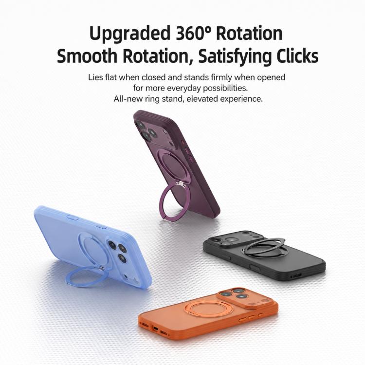 Textured Non-slip Shockproof Magnetic Phone Case with Holder, For iPhone 18 Pro, For iPhone 18 Pro Max, For iPhone 17 Pro Max, For iPhone 17 Pro