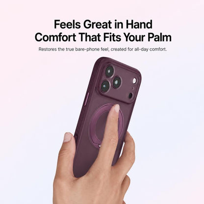 Textured Non-slip Shockproof Magnetic Phone Case with Holder, For iPhone 18 Pro, For iPhone 18 Pro Max, For iPhone 17 Pro Max, For iPhone 17 Pro