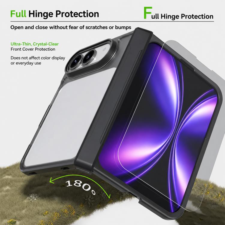 Armor Big Pore PC Hybrid TPU Phone Case, For iPhone Fold