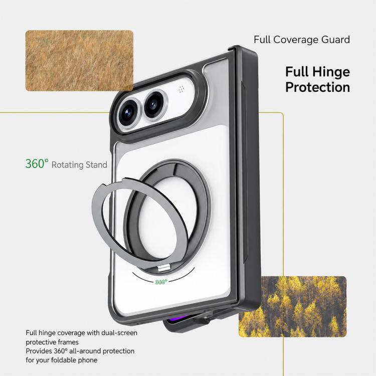 Armor Magnetic Holder PC Hybrid TPU Phone Case, For iPhone Fold