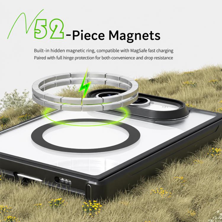 Armor Magnetic Holder PC Hybrid TPU Phone Case, For iPhone Fold