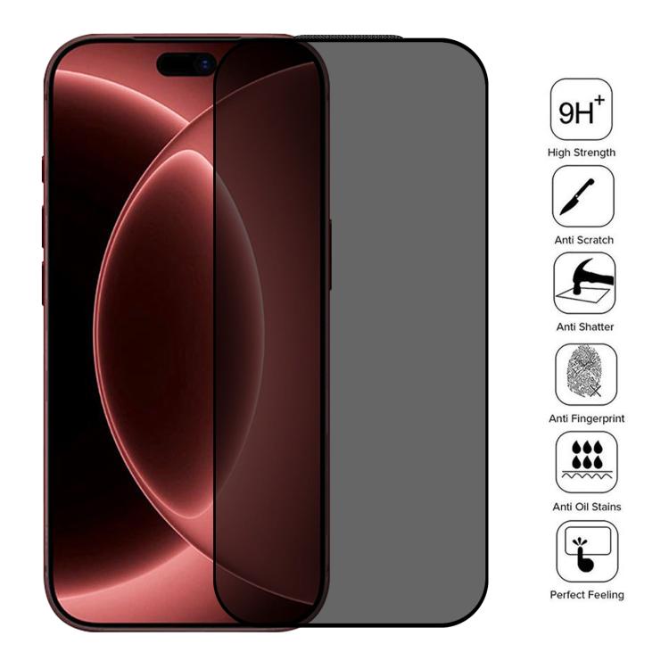 25pcs Dustproof 28-Degree Matte Privacy Tempered Glass Film, For iPhone 18 / 18 Pro, For iPhone 18 Pro Max