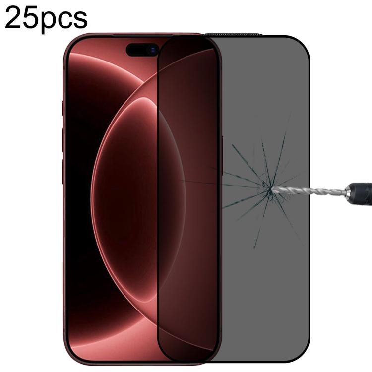 25pcs Dustproof 28-Degree Matte Privacy Tempered Glass Film, For iPhone Fold Outer Screen, For iPhone 18 / 18 Pro, For iPhone 18 Pro Max