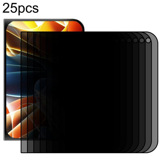 25pcs Dustproof 28-Degree Matte Privacy Tempered Glass Film, For iPhone Duo Outer Screen, For iPhone 18 / 18 Pro, For iPhone 18 Pro Max