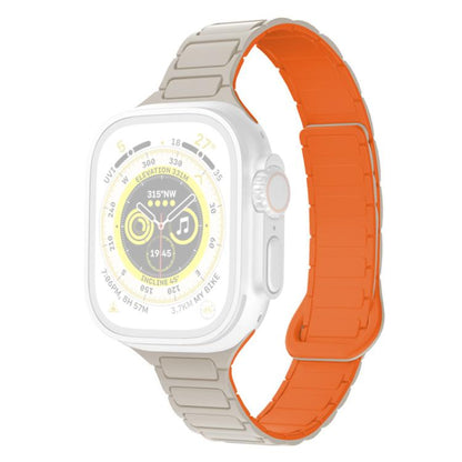 xDfind Three Beads Magnetic Silicone Watch Band, For Apple Watch 42 / 44 / 45 / 46 / 49mm, For Apple Watch 38 / 40 / 41 / S11 42mm