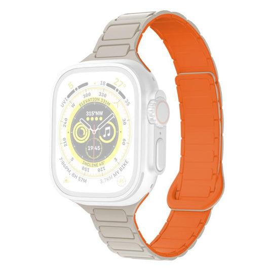 xDfind Three Beads Magnetic Silicone Watch Band, For Apple Watch 42 / 44 / 45 / 46 / 49mm, For Apple Watch 38 / 40 / 41 / S11 42mm