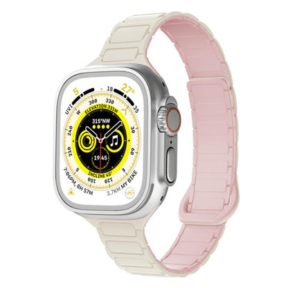 xDfind Three Beads Magnetic Silicone Watch Band, For Apple Watch 42 / 44 / 45 / 46 / 49mm, For Apple Watch 38 / 40 / 41 / S11 42mm