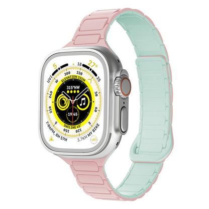 xDfind Three Beads Magnetic Silicone Watch Band, For Apple Watch 42 / 44 / 45 / 46 / 49mm, For Apple Watch 38 / 40 / 41 / S11 42mm