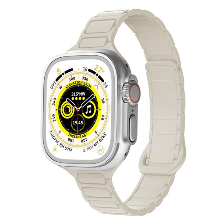 xDfind Three Beads Magnetic Silicone Watch Band, For Apple Watch 42 / 44 / 45 / 46 / 49mm, For Apple Watch 38 / 40 / 41 / S11 42mm