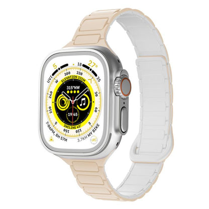 xDfind Three Beads Magnetic Silicone Watch Band, For Apple Watch 42 / 44 / 45 / 46 / 49mm, For Apple Watch 38 / 40 / 41 / S11 42mm