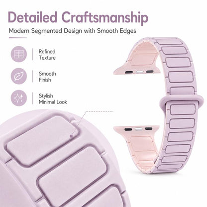 xDfind Three Beads Magnetic Silicone Watch Band, For Apple Watch 42 / 44 / 45 / 46 / 49mm, For Apple Watch 38 / 40 / 41 / S11 42mm