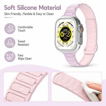 xDfind Three Beads Magnetic Silicone Watch Band, For Apple Watch 42 / 44 / 45 / 46 / 49mm, For Apple Watch 38 / 40 / 41 / S11 42mm