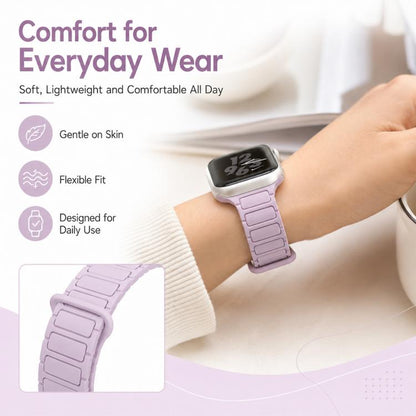 xDfind Three Beads Magnetic Silicone Watch Band, For Apple Watch 42 / 44 / 45 / 46 / 49mm, For Apple Watch 38 / 40 / 41 / S11 42mm