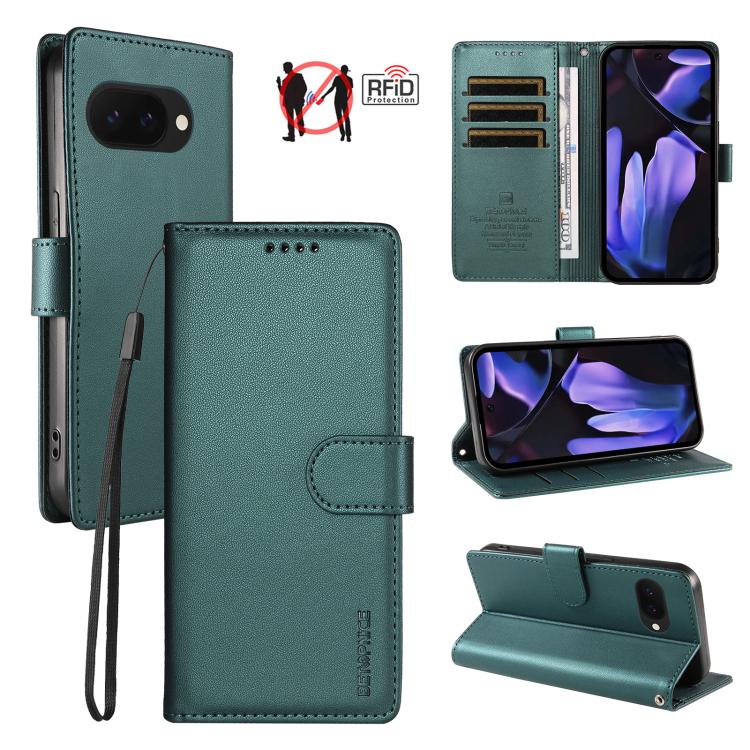 BETOPNICE Pearlescent RFID Vegan Leather Phone Case with Strap, For Google Pixel 11 Pro XL / 10 Pro XL, For Google Pixel 11 / 11 Pro / 10 / 10 Pro, For Google Pixel 10a, For Google Pixel 9a